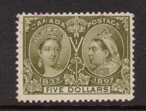 Canada #65 VF Used With Ideal Light Magenta Cancel **With Certificate**