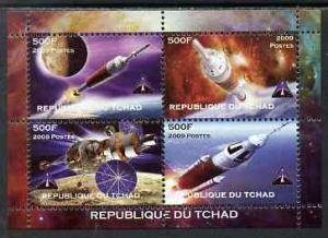 Chad 2009 APOLLO Nasa Orion Space Mission Sheet Perforated Mint (NH)