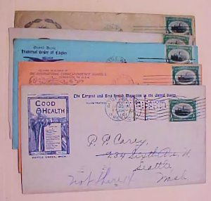 US  PICTORIAL ADS 5 DIFF. 1901-02