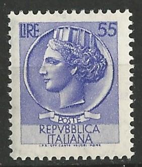 Italy # 998K  Syracuse Coin - 55-lire  (1)  Mint NH