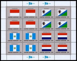 United Nations - New York Scott 554-557 (1989) Flag Series Sheet, Mint NH VF C