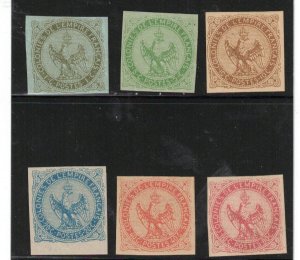 French Colonies #1 - #6 Very Fine Mint Original Gum Hinged