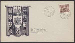 1942 #256 8c Farm Scene War Issue FDC Cachet Craft GP Cachet Ottawa