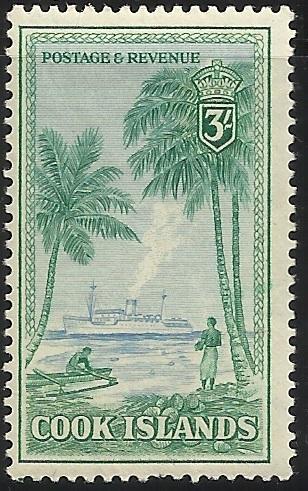 Cook Islands 140 3/- MHR F/VF