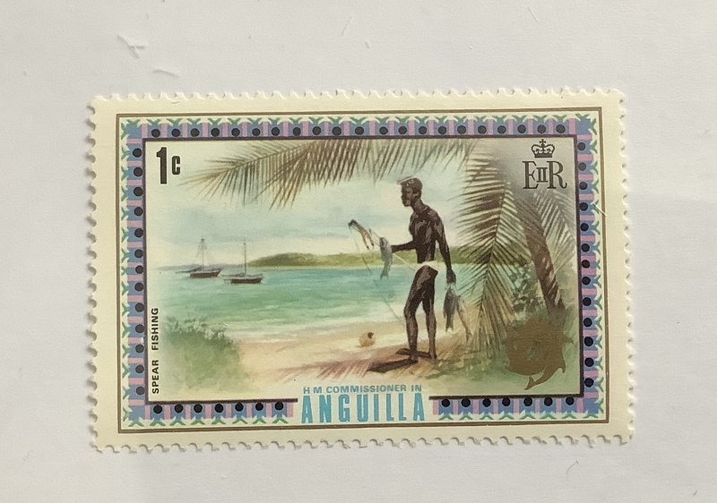 Anguilla 1972  Scott  145  MNH - 1c,  Spear fishing