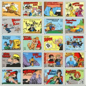 1995 sheet of postage stamps Comic Strip Classics, Sc# 3000