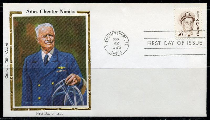 UNITED STATES COLORANO 1985 ADMIRAL CHESTER NIMITZ  FIRST DAY COVER