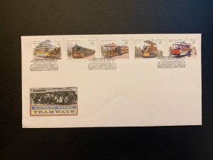 1989 AUSTRALIA'S HISTORIC TRAMWAYS STAMP FIRST DAY COVER