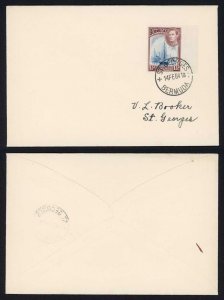 Bermuda KGVI 1 1/2d on a Superb cover