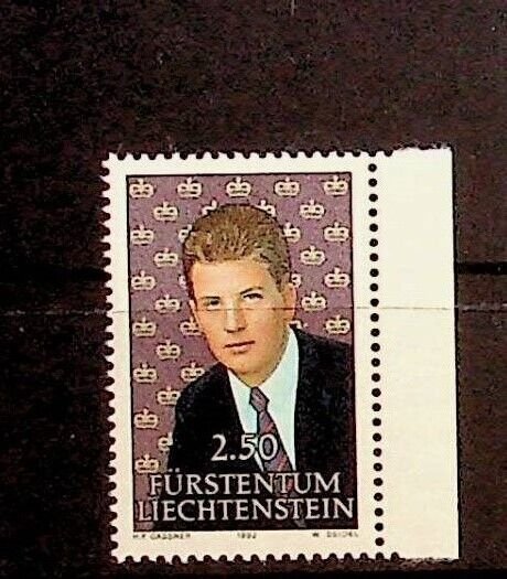 LIECHTENSTEIN Sc 994 NH ISSUE OF 1992 - PRINCE ALOIS