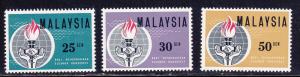 Malaysia # 9-11, Eleanor Roosevelt, Mint NH, 1/2 Cat.