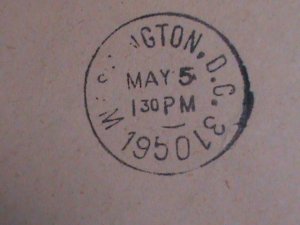 ​UNITED STATES,1950- COMMERCIAL COVER-VERY OLD FANCY CANCELLED-USED VERY FINE