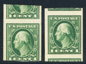 408V, MNH 1¢ Imperf Coil Paste-up PL# A5881 & A5882 Under Tab * Stuart Katz