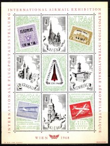 1968 Austria Souvenir Sheet International Airmail Exposition Vienna MNH