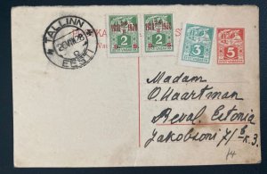 1928 Tallinn Estonia Postal Stationery Postcard Cover To Reval Estonia