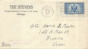 CE1 16c AIRMAIL SPECIAL DELIVERY - The Stevens Hotel, Chicago