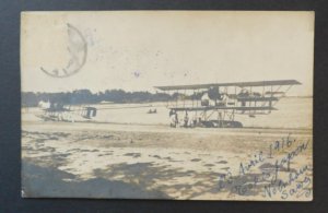 1916 Tokyo Japan RPPC Postcard Cover WW1 France Baron Kiyotake Shigeno Seaplanes