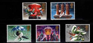 Great Britain Scott 1035-1039 MNH** 1983 Christmas set