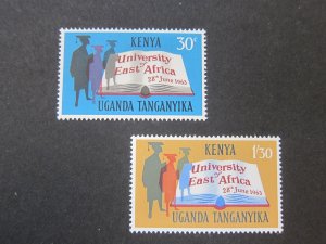 Kenya Uganda Tanganyika 1963 Sc 140-41 set MH