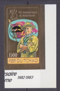 1983 Chad 1020ab gold Scouts - overprint # 915 35,00 €