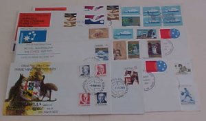 AUSTRALIA   FDC  21 DIFF. 1972-1974 CACHET UNADDRESSED