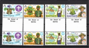 Virgin Islands (British) 1982 MNH Sc 438-41 gutter pairs-2