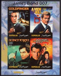 Somalia 2004  James Bond 007 Sheetlet (4) IMPERFORATED  MNH