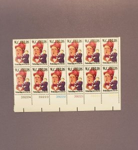 1803, W.C. Fields, Plate Block of 12, Mint OGNH, CV $12.50