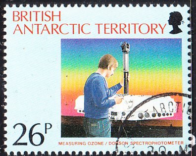 British Antarctic Territory 1991 used Sc #177 26p Measuring ozone