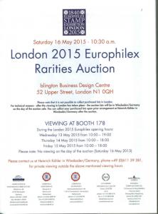 London 2015 Europhiex Rarites Auction Catalog