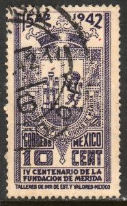 MEXICO 770, 10c 400th Anniv of Merida coat of arms Used. VF. (711)