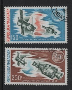 Malagasy Republic  #C131-C132  cancelled 1974  space cooperation