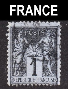 France Scott 87 F to VF used. Very scarce stamp.  FREE...