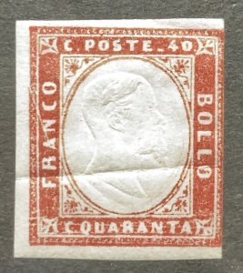 AlexStamps SARDINIA #13 VF Mint Genuine