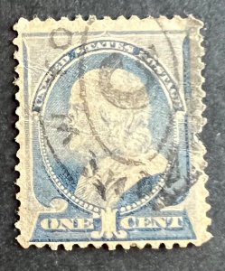 Scott#: 212 - Benjamin Franklin 1¢ 1887 single used stamp - Lot 4