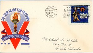 1944 US World War II Patriotic Cover Do Your Share For Freedom and Victory...