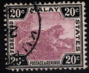 Federated Malay States Scott 32 wmk 3 Tiger  stamp