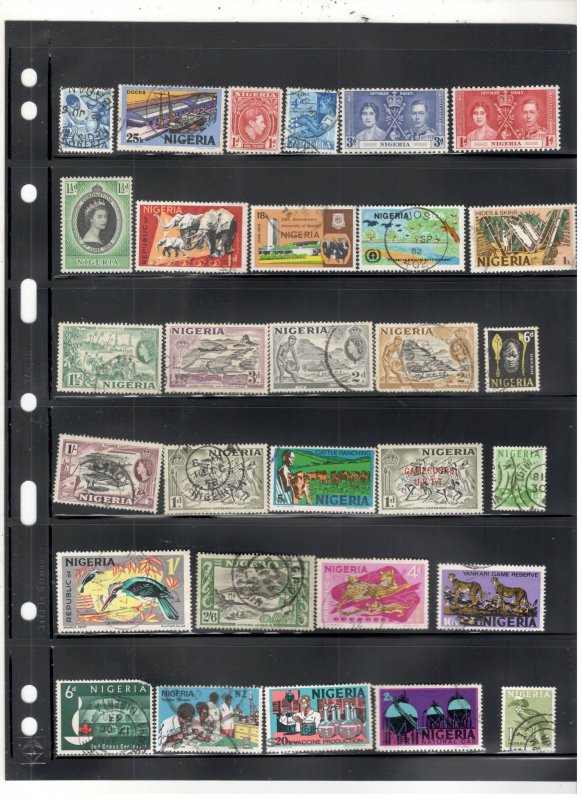 NIGERIA COLLECTION ON STOCK SHEET MINT/USED