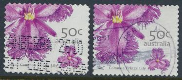 Australia  SC# 2399 & 2403 Used  Common Fringe Lily please see details