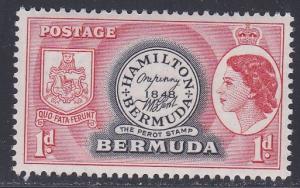 Bermuda # 144, Perot Stamp, Stamp on Stamp, NH, 1/3 Cat.