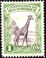 Giraffe, Mozambique Company stamp SC#175 Mint