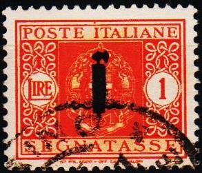 Italy(Social Republic). 1944 1L(Postage Due).S.G.D97. Fine Used