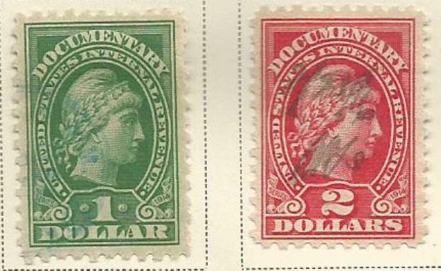 U.S. Scott #R206-R215-R217-R218 Revenue Stamp - Used Single