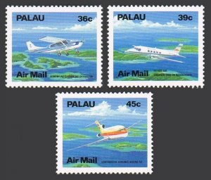 Palau C18-C20, MNH. Michel 278-280A. Aircraft 1989: Cessna, Embraer, Boeing.