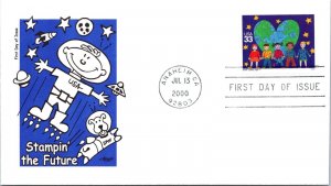 FDC 2000 SC #3414-3417 Artmaster Cachet - Anaheim CA - Single - J2842