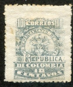 Colombia-Boyaca, Scott #10, Unused, Hinged