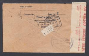 South Africa Sc 51a on 1940 CENSORED cover to LOURENÇO MARQUES