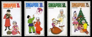 Singapore #138-141 Cat$17.75, 1971 Singapore Festivals, set of four, never hi...