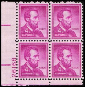 US #1036a LINCOLN MNH LL PLATE BLOCK #26168