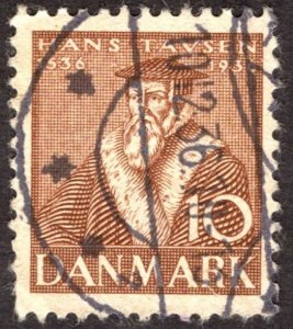 1936, Denmark 10ö, Used, Sc 254
